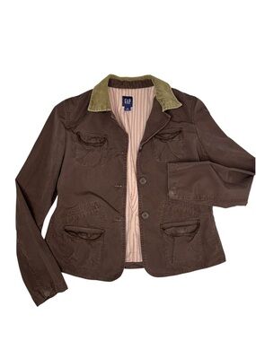 VINTAGE GAP Corduroy Collared Jacket Brown Size 10